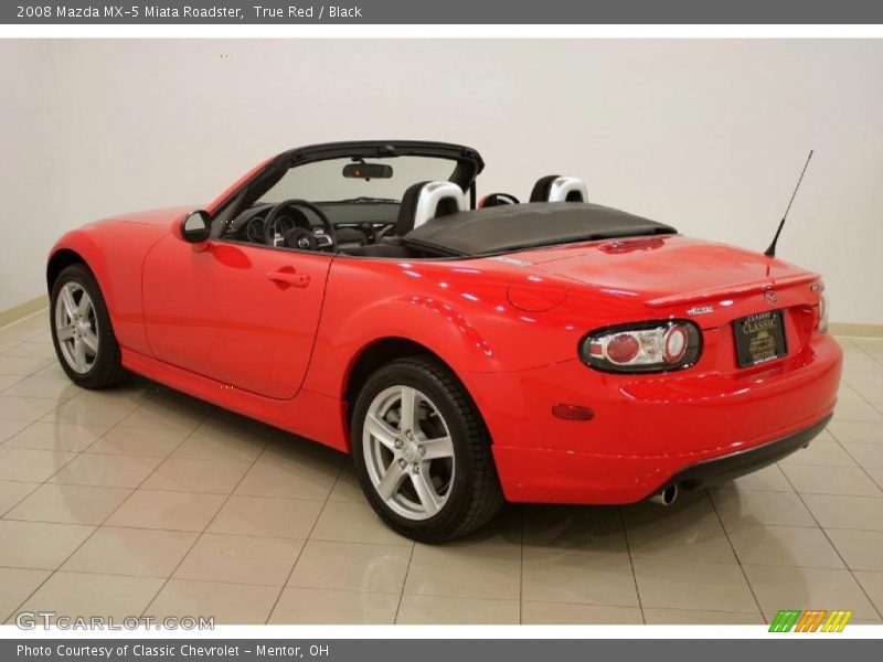 True Red / Black 2008 Mazda MX-5 Miata Roadster
