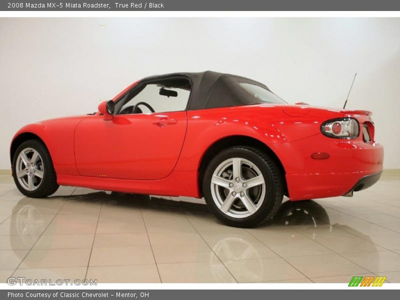 True Red / Black 2008 Mazda MX-5 Miata Roadster