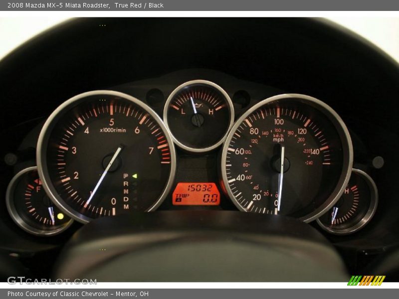 True Red / Black 2008 Mazda MX-5 Miata Roadster