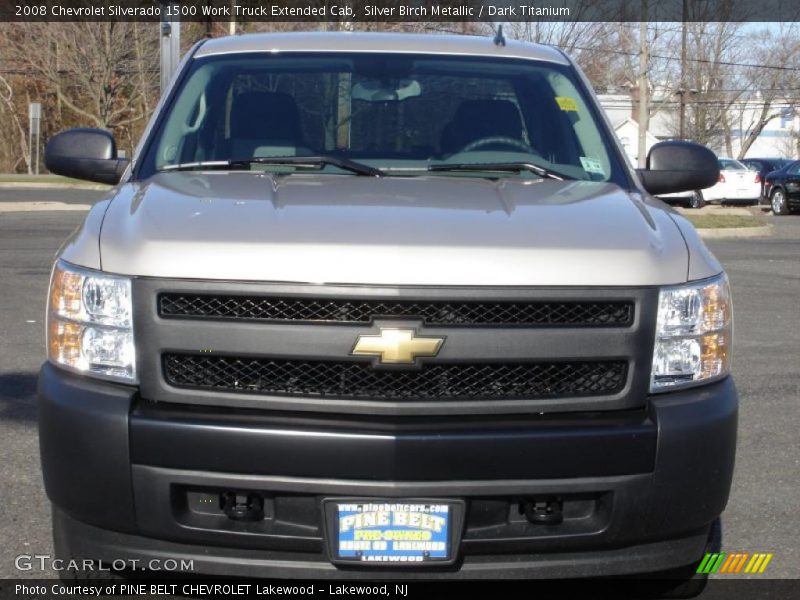 Silver Birch Metallic / Dark Titanium 2008 Chevrolet Silverado 1500 Work Truck Extended Cab