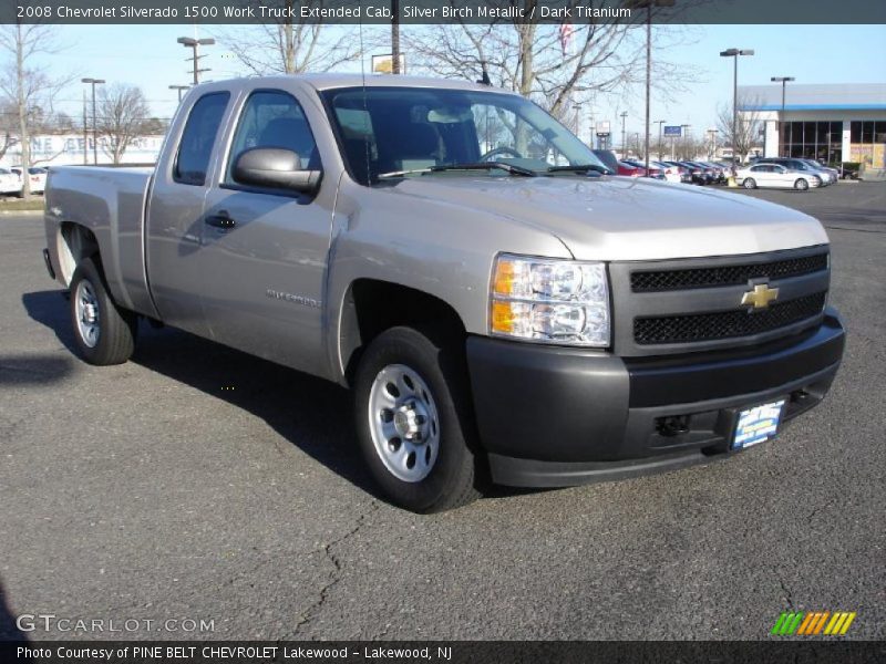 Silver Birch Metallic / Dark Titanium 2008 Chevrolet Silverado 1500 Work Truck Extended Cab