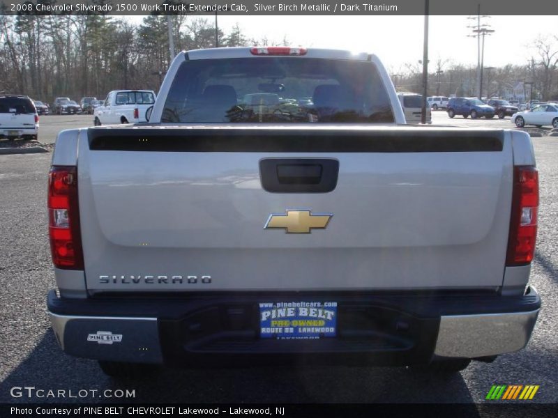 Silver Birch Metallic / Dark Titanium 2008 Chevrolet Silverado 1500 Work Truck Extended Cab