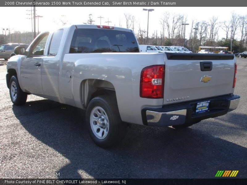 Silver Birch Metallic / Dark Titanium 2008 Chevrolet Silverado 1500 Work Truck Extended Cab