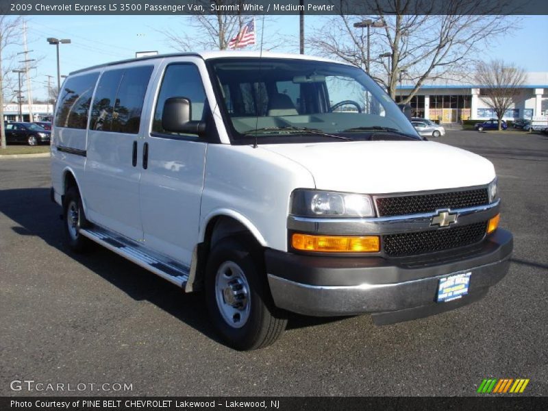 Summit White / Medium Pewter 2009 Chevrolet Express LS 3500 Passenger Van