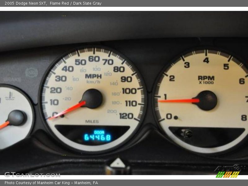 Flame Red / Dark Slate Gray 2005 Dodge Neon SXT