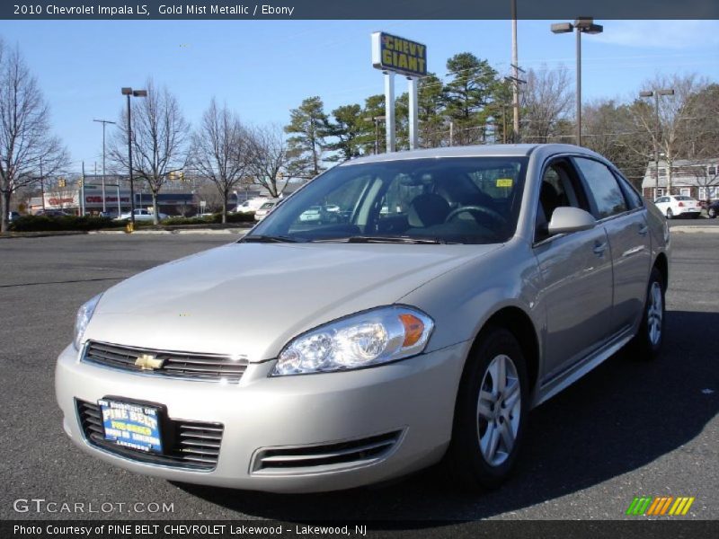 Gold Mist Metallic / Ebony 2010 Chevrolet Impala LS