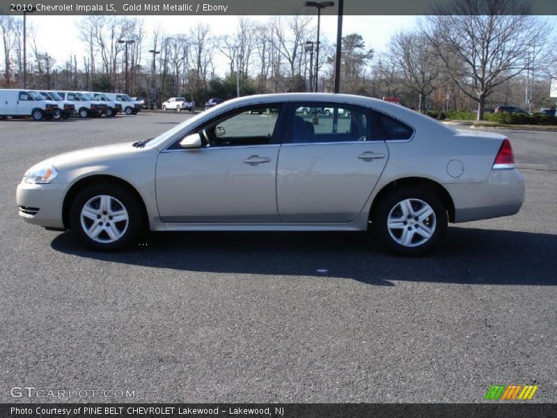 Gold Mist Metallic / Ebony 2010 Chevrolet Impala LS