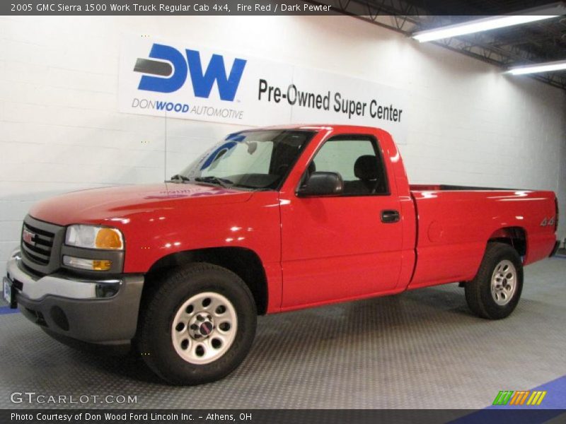 Fire Red / Dark Pewter 2005 GMC Sierra 1500 Work Truck Regular Cab 4x4
