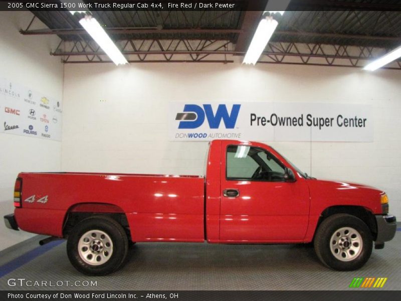 Fire Red / Dark Pewter 2005 GMC Sierra 1500 Work Truck Regular Cab 4x4