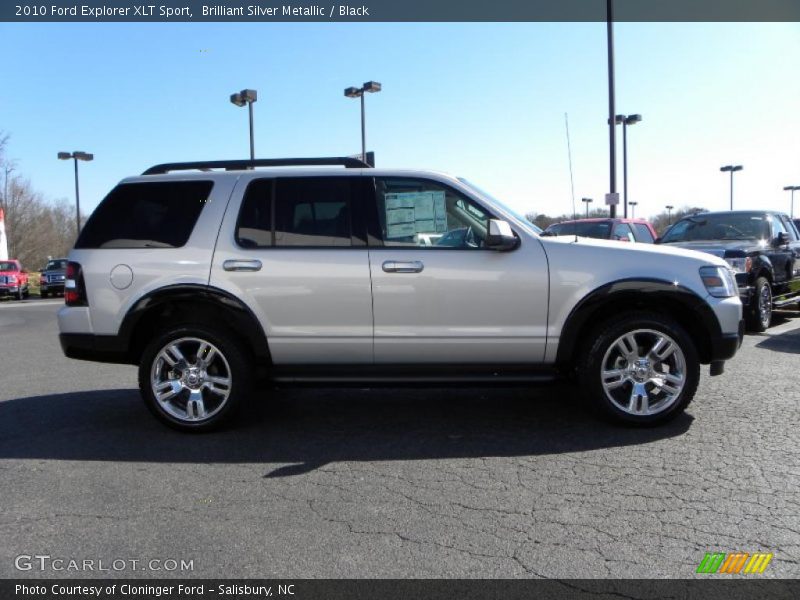 Brilliant Silver Metallic / Black 2010 Ford Explorer XLT Sport