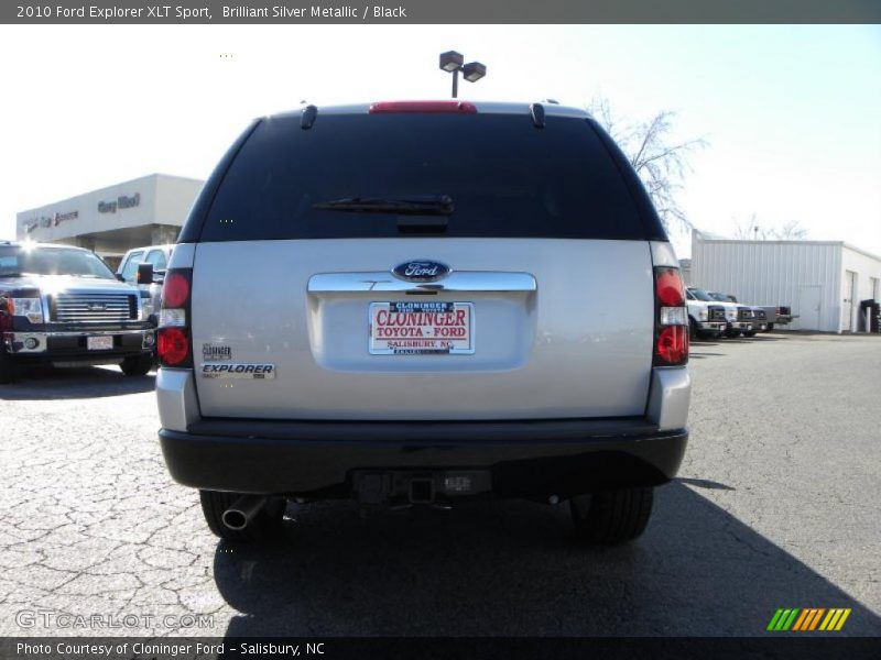 Brilliant Silver Metallic / Black 2010 Ford Explorer XLT Sport