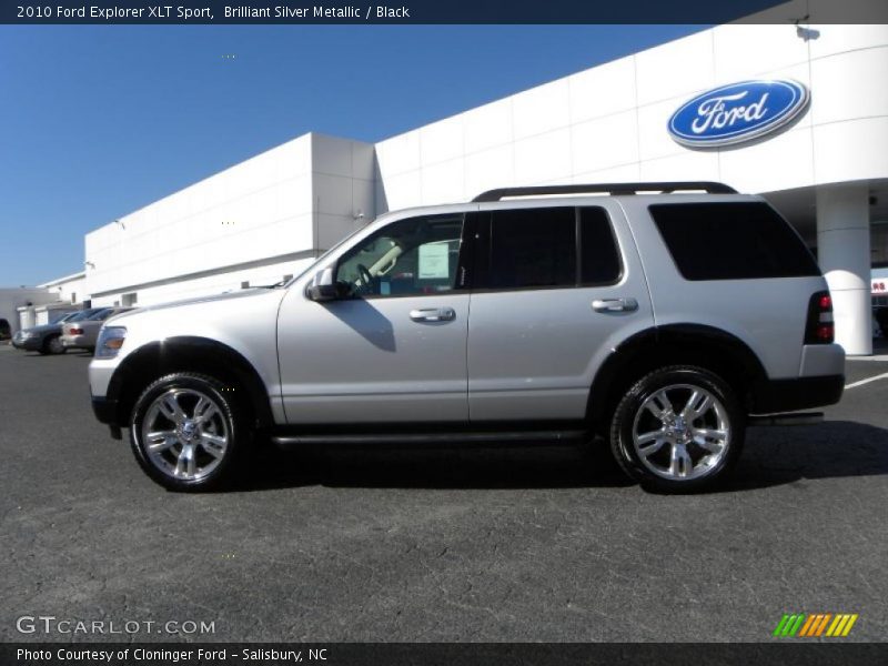 Brilliant Silver Metallic / Black 2010 Ford Explorer XLT Sport