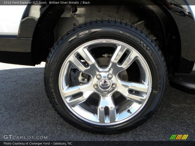 Brilliant Silver Metallic / Black 2010 Ford Explorer XLT Sport