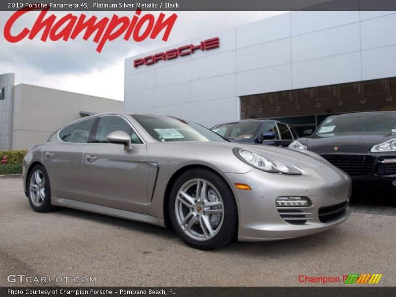 Platinum Silver Metallic / Black 2010 Porsche Panamera 4S