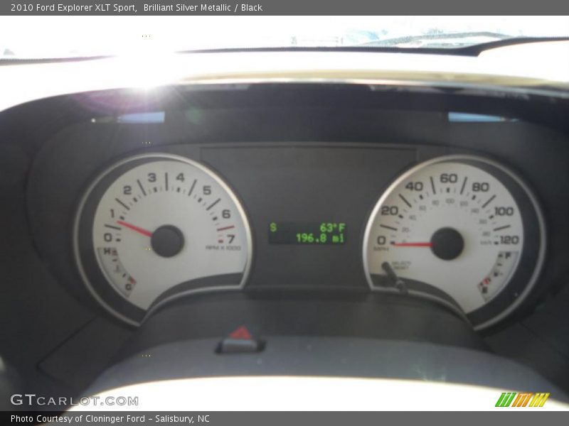 Brilliant Silver Metallic / Black 2010 Ford Explorer XLT Sport