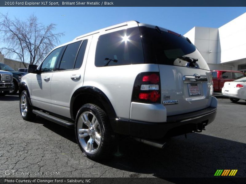 Brilliant Silver Metallic / Black 2010 Ford Explorer XLT Sport