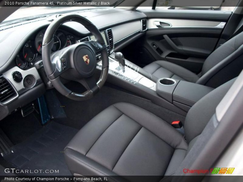 Platinum Silver Metallic / Black 2010 Porsche Panamera 4S