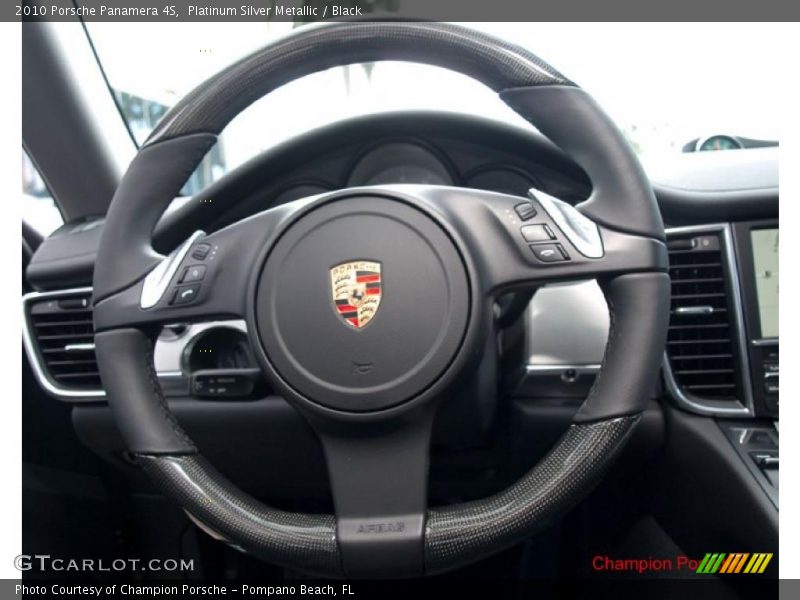 Platinum Silver Metallic / Black 2010 Porsche Panamera 4S
