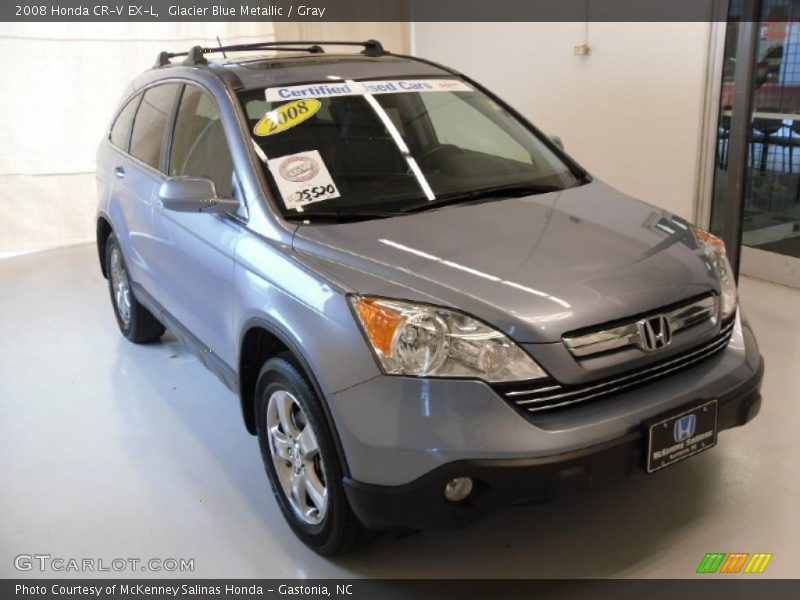 Glacier Blue Metallic / Gray 2008 Honda CR-V EX-L