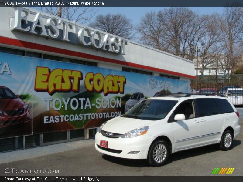 Natural White / Stone 2008 Toyota Sienna Limited AWD