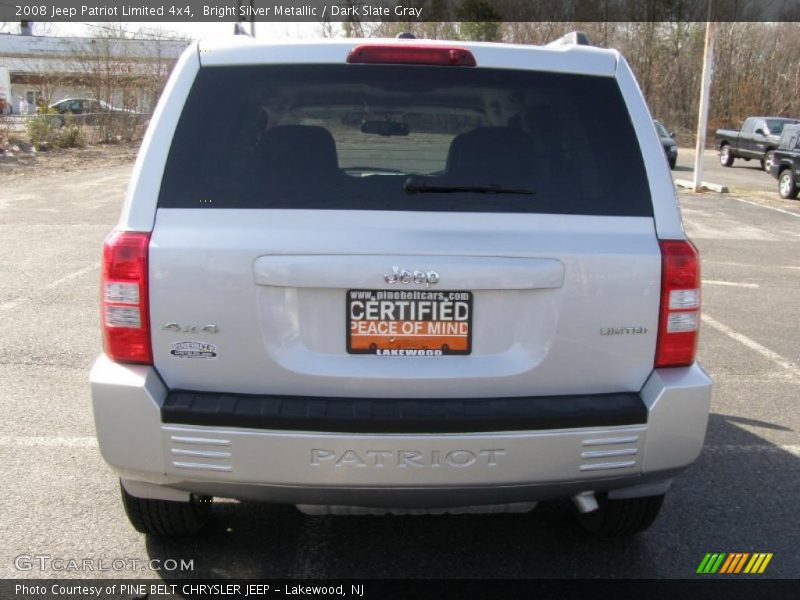 Bright Silver Metallic / Dark Slate Gray 2008 Jeep Patriot Limited 4x4