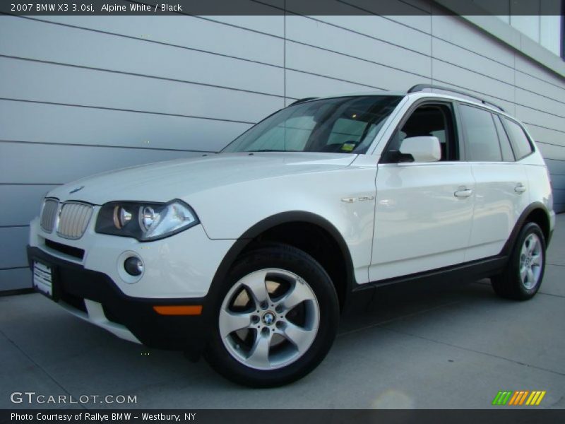 Alpine White / Black 2007 BMW X3 3.0si