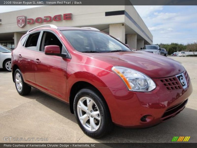 Venom Red Pearl / Black 2008 Nissan Rogue SL AWD