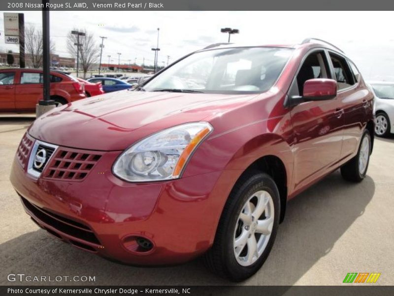 Venom Red Pearl / Black 2008 Nissan Rogue SL AWD