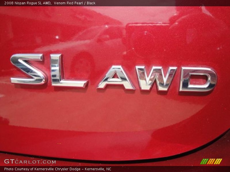 Venom Red Pearl / Black 2008 Nissan Rogue SL AWD