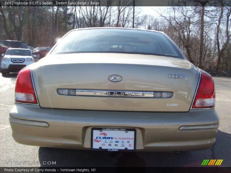 Desert Sand Beige / Beige 2002 Hyundai XG350 Sedan