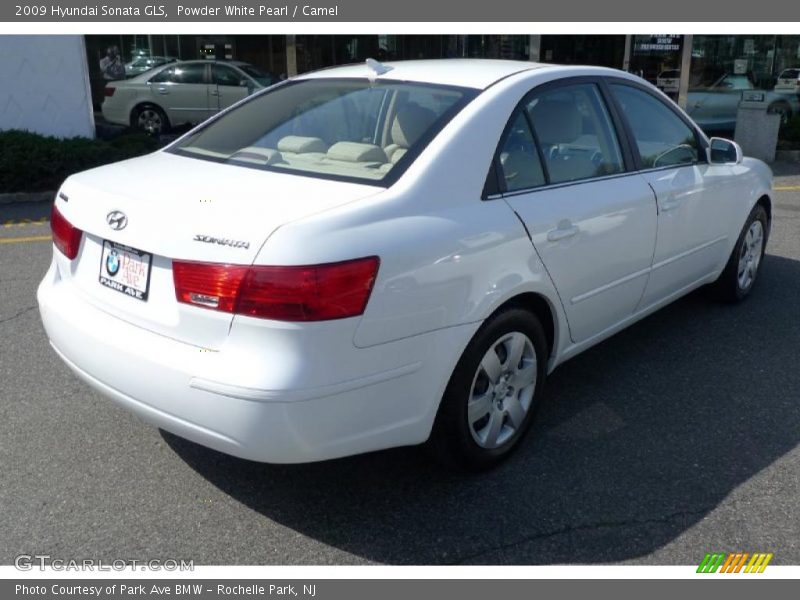 Powder White Pearl / Camel 2009 Hyundai Sonata GLS