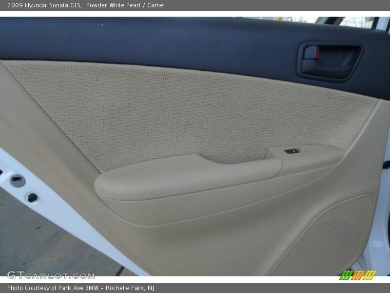 Powder White Pearl / Camel 2009 Hyundai Sonata GLS