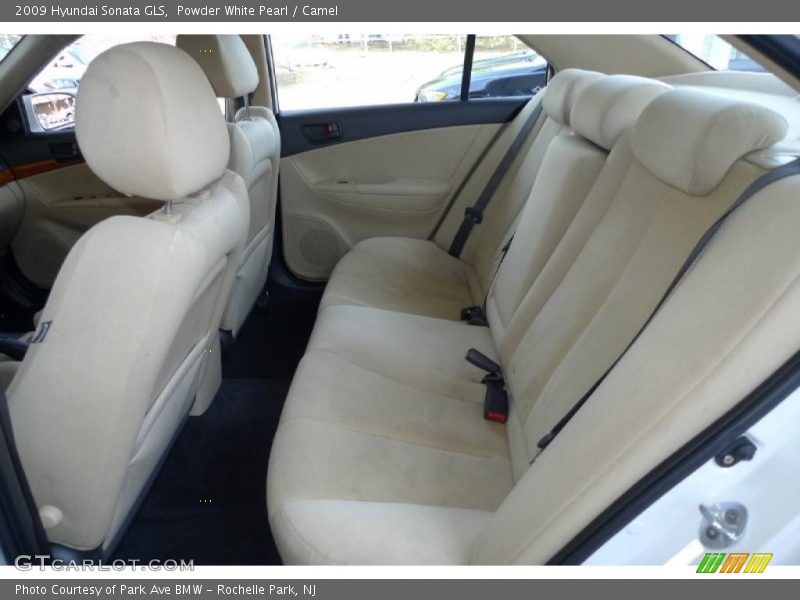 Powder White Pearl / Camel 2009 Hyundai Sonata GLS