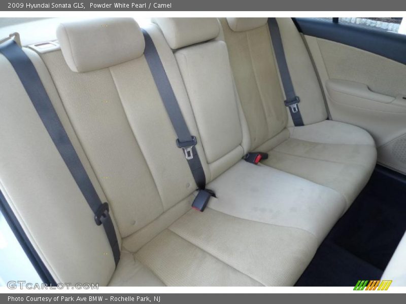 Powder White Pearl / Camel 2009 Hyundai Sonata GLS