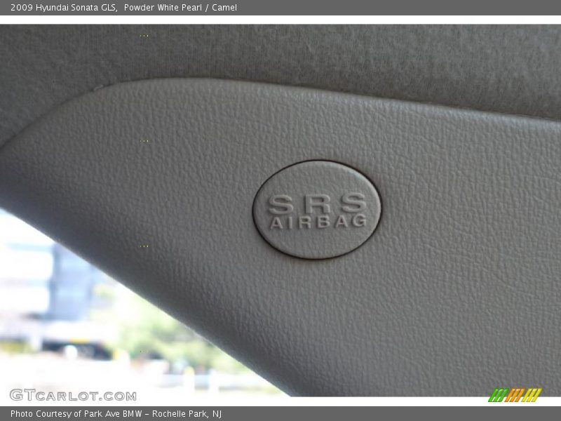 Powder White Pearl / Camel 2009 Hyundai Sonata GLS