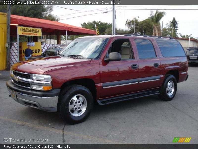 Redfire Metallic / Medium Gray/Neutral 2002 Chevrolet Suburban 1500 LT 4x4