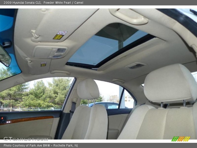 Powder White Pearl / Camel 2009 Hyundai Sonata GLS