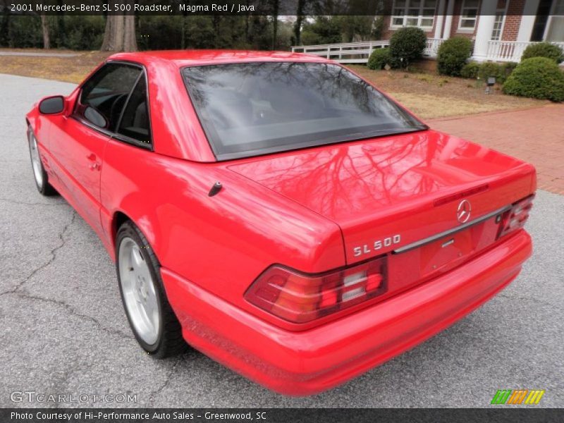 Magma Red / Java 2001 Mercedes-Benz SL 500 Roadster