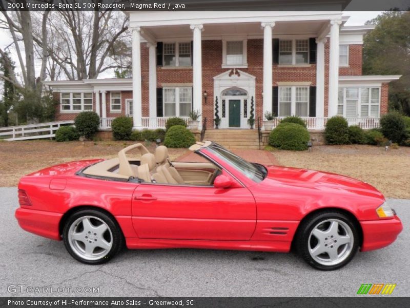 Magma Red / Java 2001 Mercedes-Benz SL 500 Roadster
