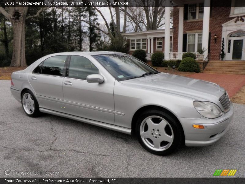 Brilliant Silver Metallic / Charcoal 2001 Mercedes-Benz S 600 Sedan