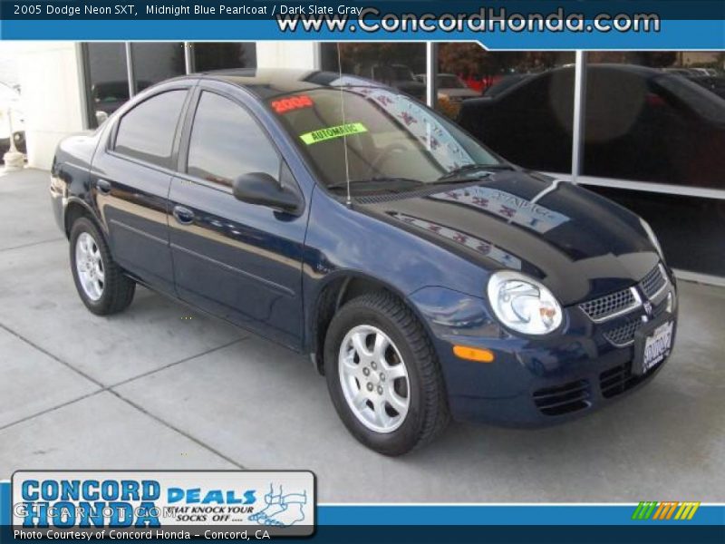 Midnight Blue Pearlcoat / Dark Slate Gray 2005 Dodge Neon SXT