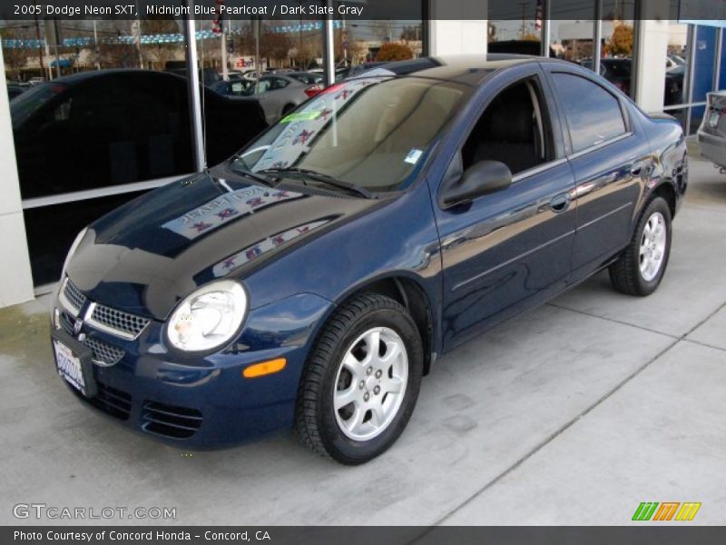 Midnight Blue Pearlcoat / Dark Slate Gray 2005 Dodge Neon SXT