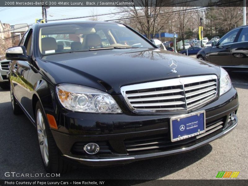 Black / Savanna/Cashmere 2008 Mercedes-Benz C 300 4Matic Luxury