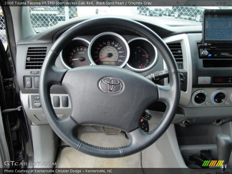 Black Sand Pearl / Graphite Gray 2008 Toyota Tacoma V6 TRD Sport Access Cab 4x4