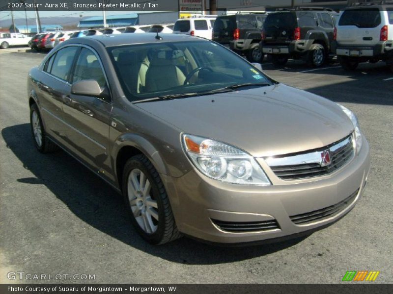 Bronzed Pewter Metallic / Tan 2007 Saturn Aura XE