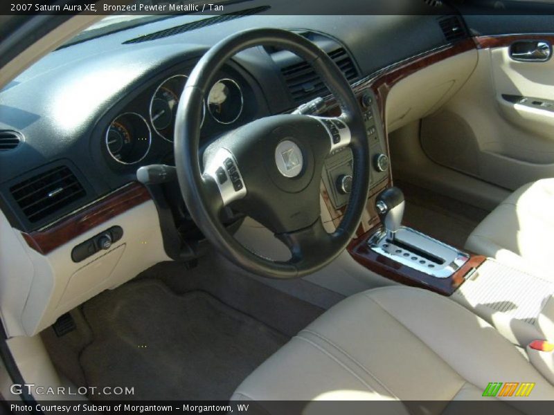 Bronzed Pewter Metallic / Tan 2007 Saturn Aura XE