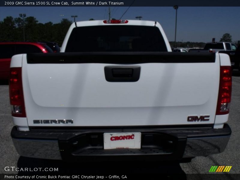 Summit White / Dark Titanium 2009 GMC Sierra 1500 SL Crew Cab