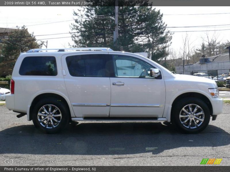 Tuscan White Pearl / Stone 2009 Infiniti QX 56 4WD