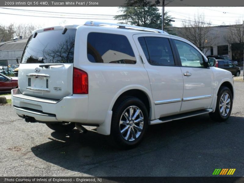 Tuscan White Pearl / Stone 2009 Infiniti QX 56 4WD