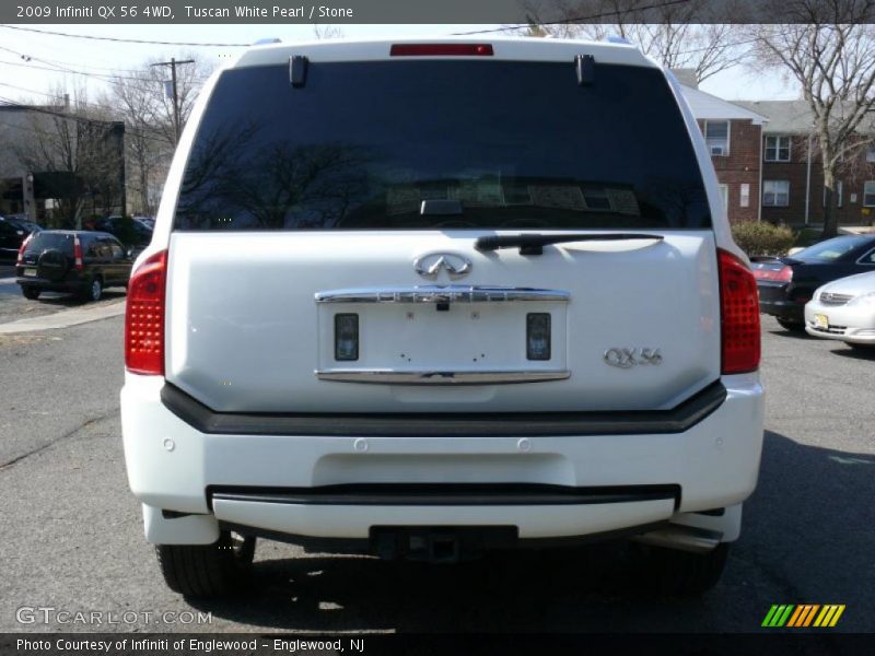 Tuscan White Pearl / Stone 2009 Infiniti QX 56 4WD